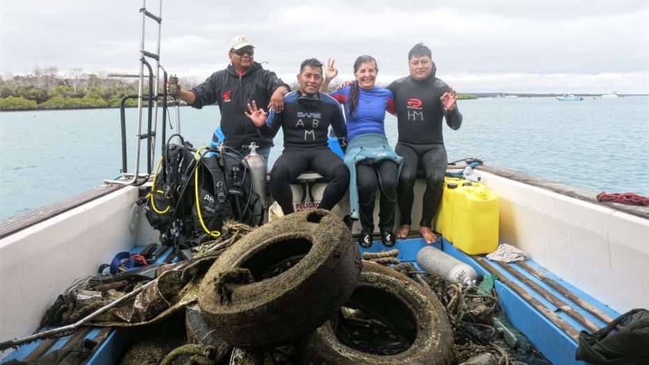 Ocean clean up with Academy Bay Diving