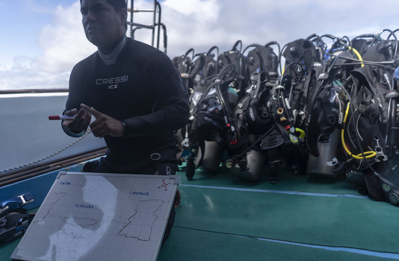 dive briefing academy bay diving galapagos