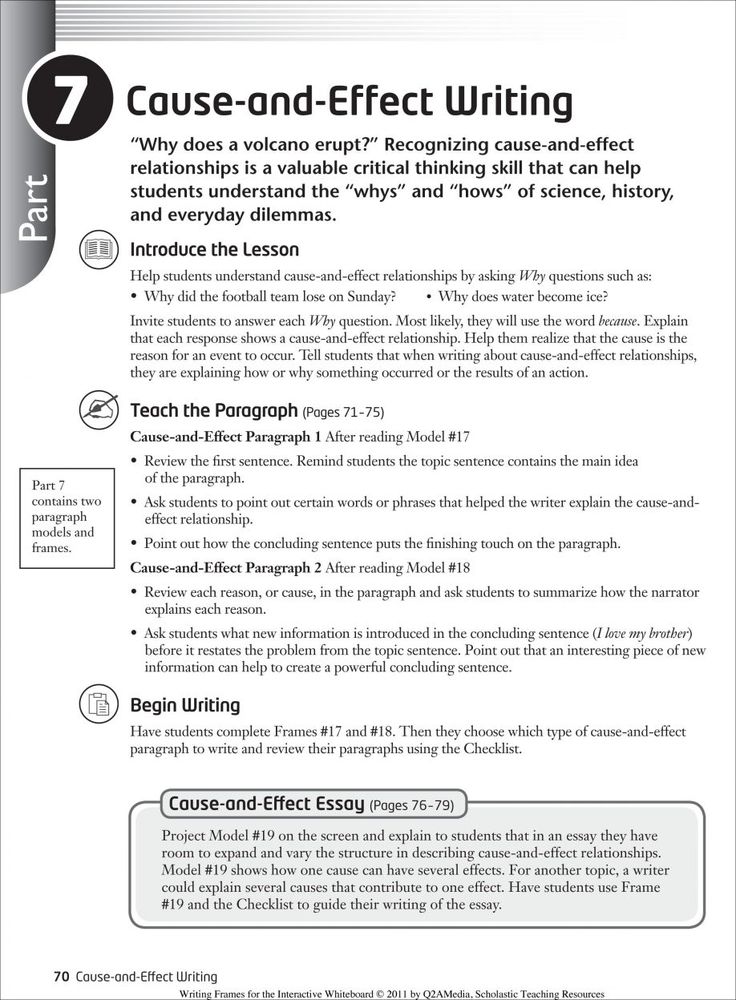 cause and effect essay template